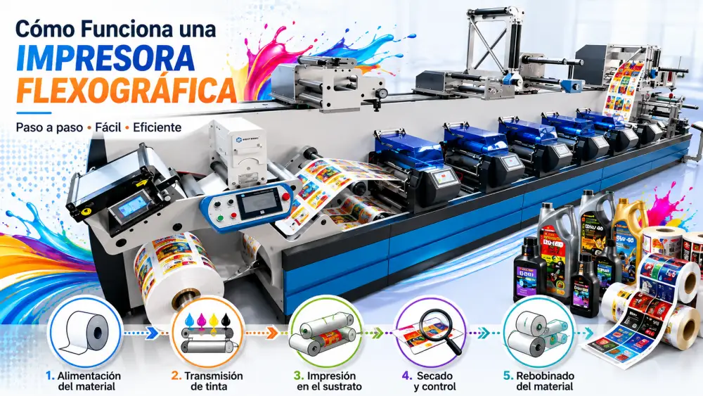Cómo Funciona una Impresora Flexográfica: Guía Fácil para Compradores y Distribuidores