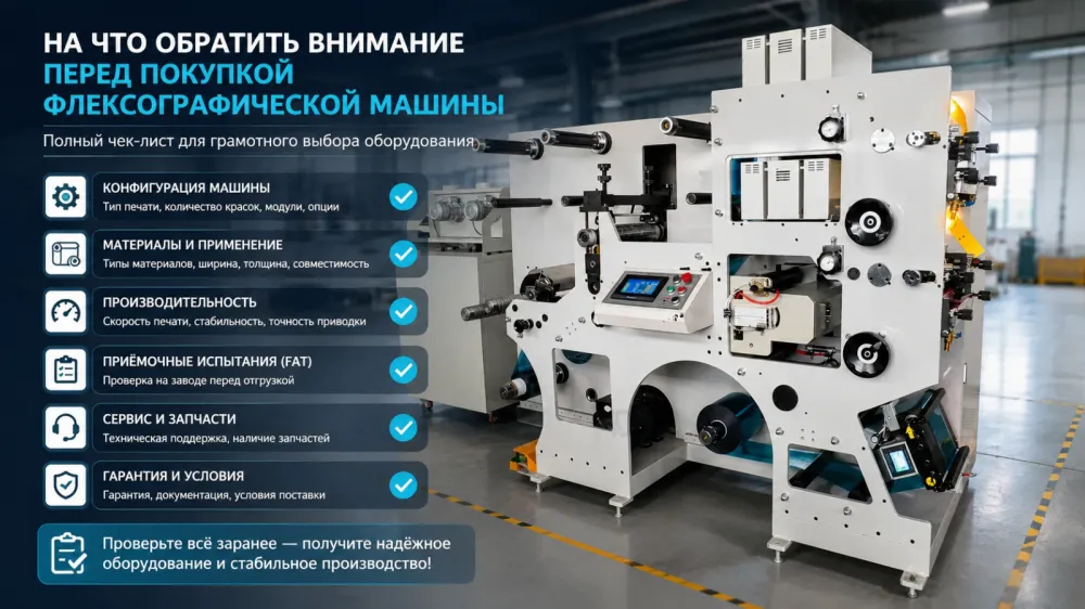 На что обратить внимание перед покупкой флексографической машины | Полный чек-лист покупателя
