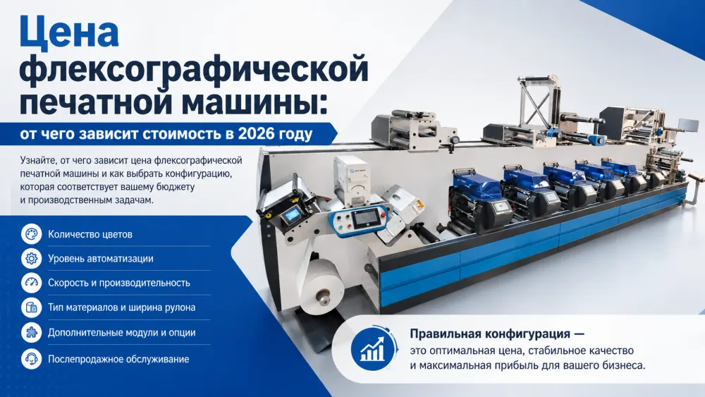 Цена флексографической печатной машины: от чего зависит стоимость в 2026 году