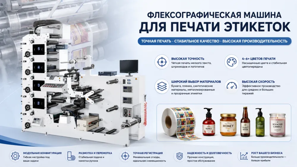 Флексографическая машина для печати самоклеящихся этикеток | Руководство покупателя