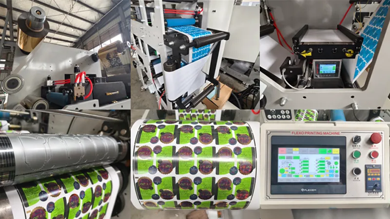 Label printing machine features and inline finishing units